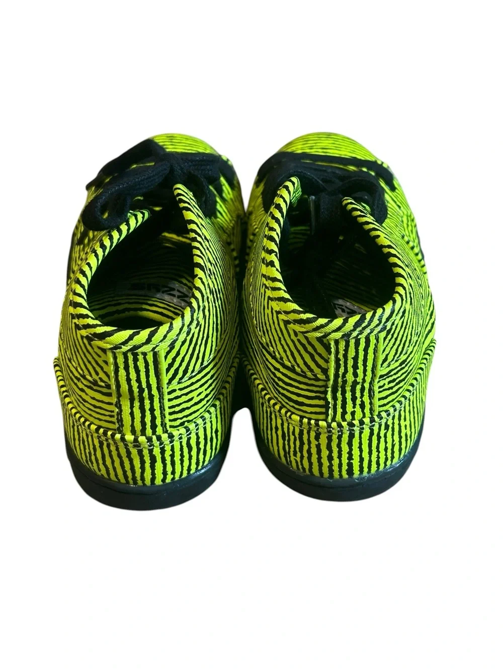 Kids Neon Yellow and Black High-Top Sneakers